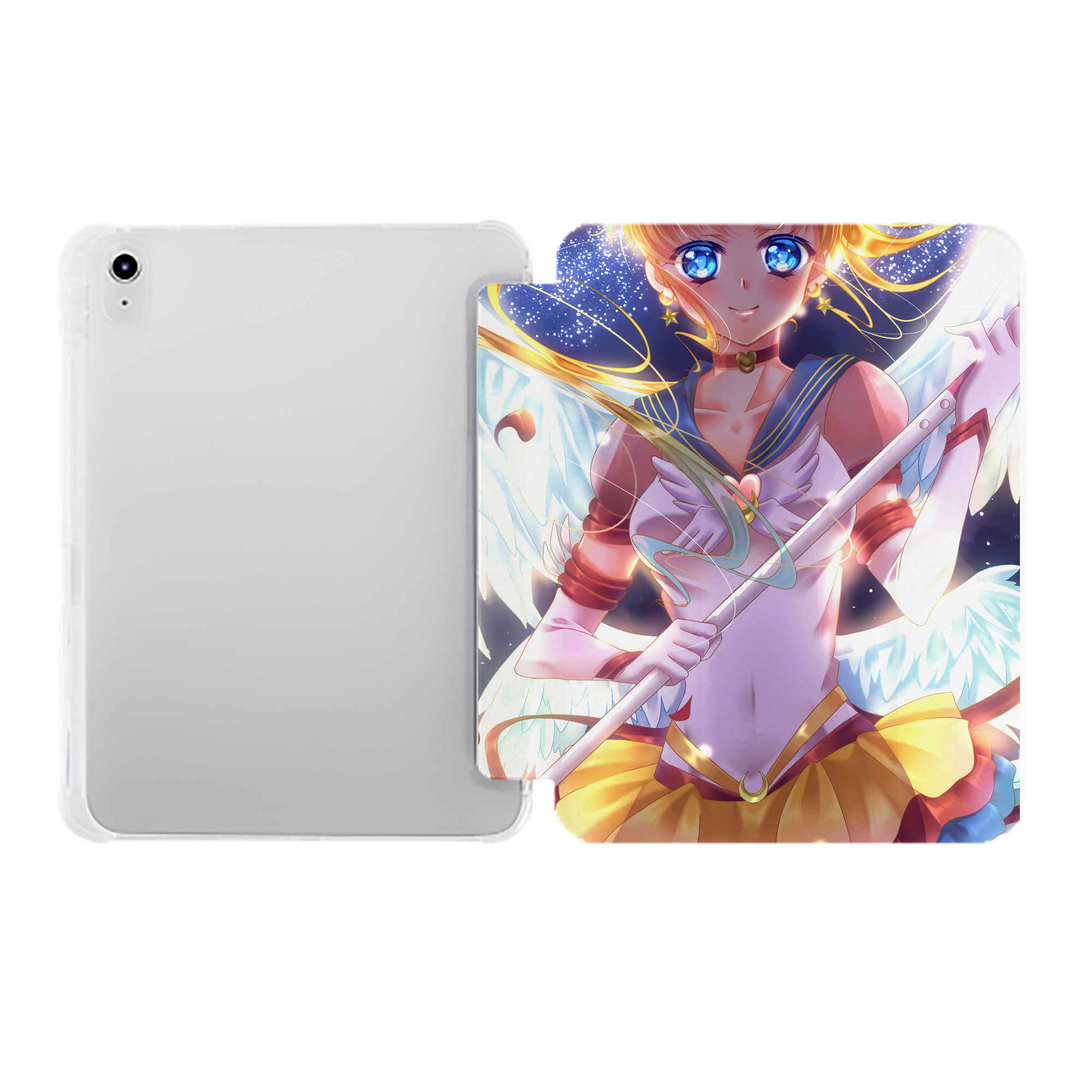 （画像用） 美少女戦士セーラームーン Sailor Moon IPad ケース ペン収納付き 三つ折りスタンド PUレザー×シリコン 対応機種9.5/10.5/10.9インチ